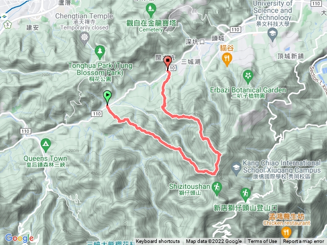 保儀宮、安新山、安坑山、粽串尖、大丘田山、十七寮山、錦繡站