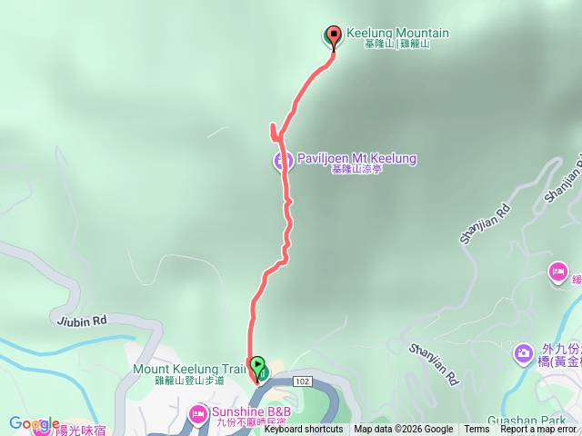 基隆山步道單程預覽圖