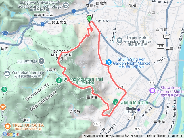 新莊武器公園樹林大同山環狀預覽圖