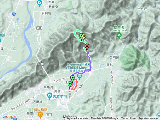 美濃湖、羌仔寮山、山熊嶺