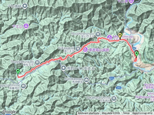 熊野古道中邊路: 近露王子-熊野本宮大社