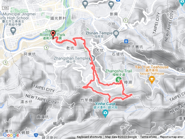 政大飛龍步道上鵝角格山三玄宮山