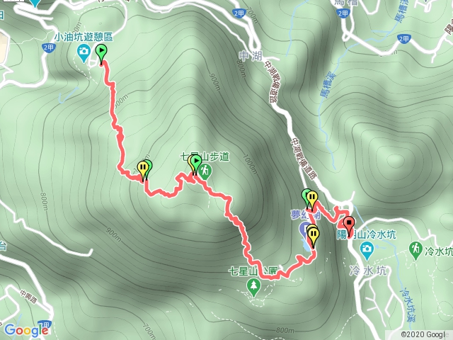 七星山主峰、東峰、夢幻湖