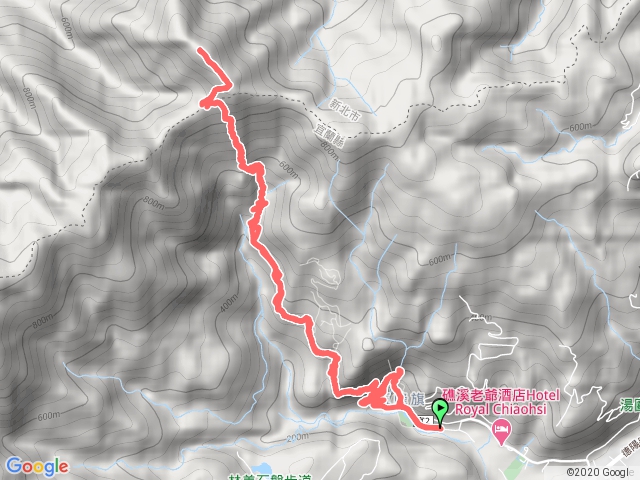聖母登山步道上聖母山莊順登三角崙山 (抹茶山)下五峰旗瀑布