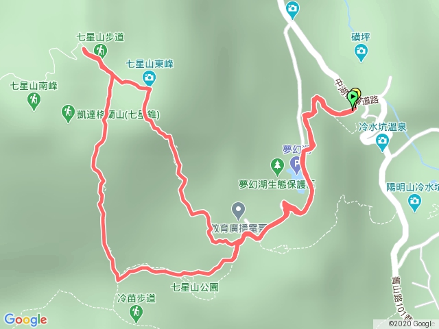 七星山雙峰(夢幻湖停車場來回)