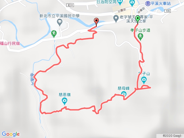 平溪 -孝子山-慈母峰-慈恩嶺 (順時針O形路線)