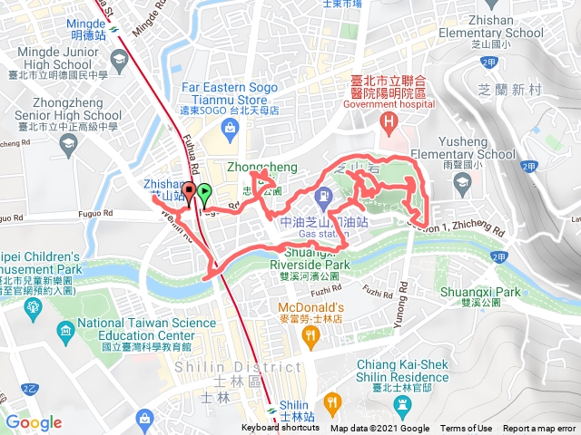 2021/09/07捷運芝山站至芝山岩(惠濟宮)O形