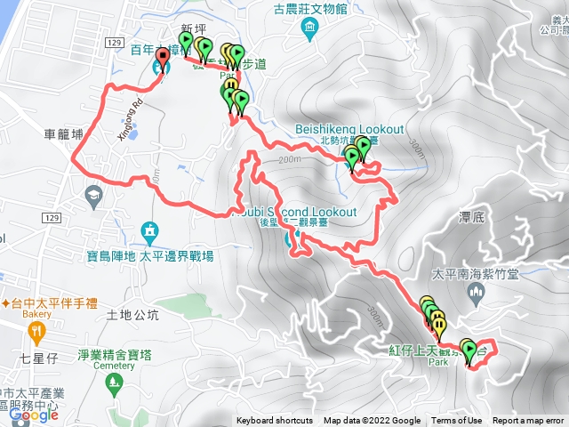 O型：北勢坑步道+車籠山+後壁步道 