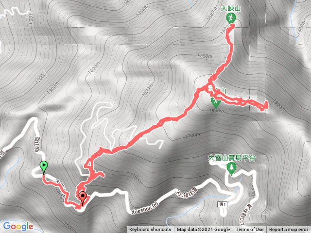 長寿山走大棟山