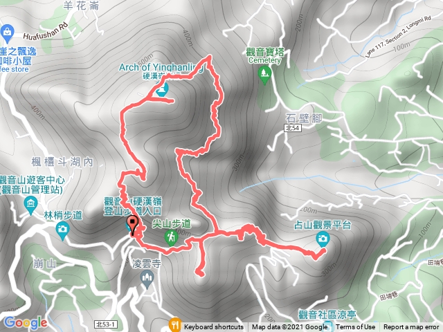 凌雲禪寺-鷹仔尖-占山-北橫古道一二三段-牛寮埔步道-硬漢嶺-凌雲禪寺