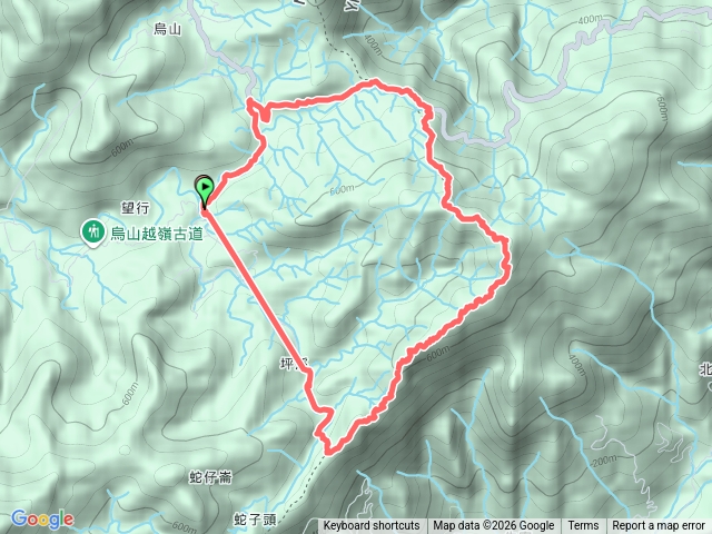 石龜福德廟-坪溪古道-叢雲山-740峰-宜1縣界O形