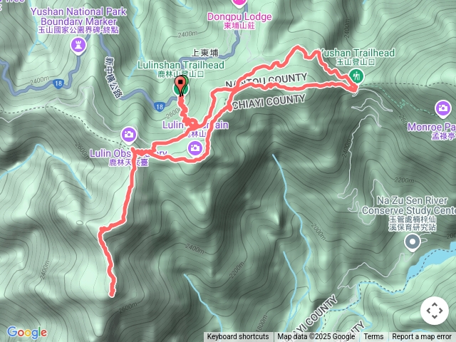 麟趾山、鹿林山、鹿林山前峰、石水山主峰、石水山五連峰縱走