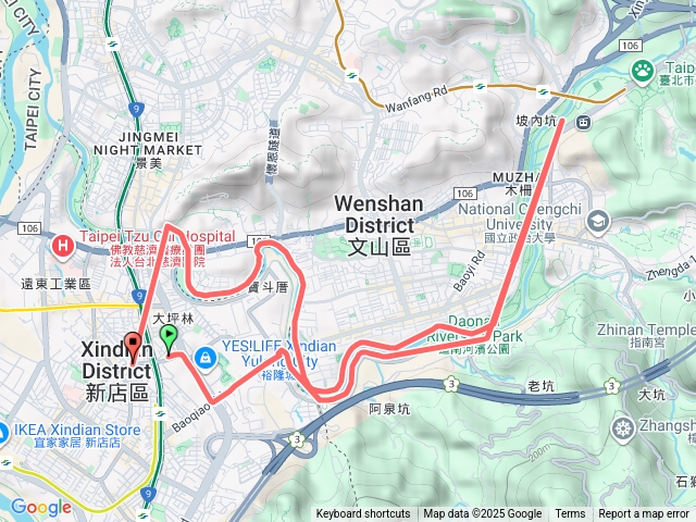 星期六跑步景美橋-動物園河濱O型預覽圖