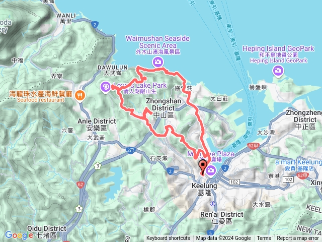 基隆車站-大武崙山-外木山濱海大道 (海龜岩) O型預覽圖