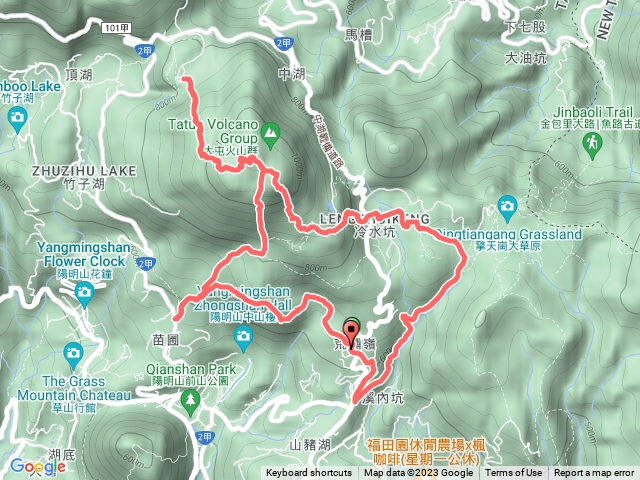 菁山自然中心上七星山下絹絲瀑布