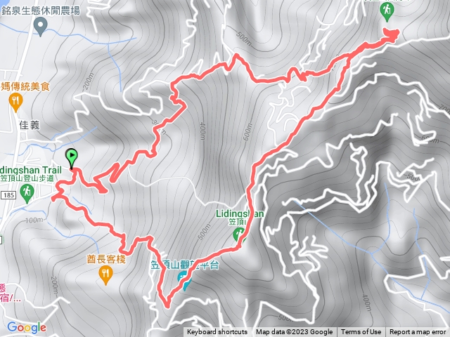 笠頂登山口至笠頂三角點至真笠山西南峰
