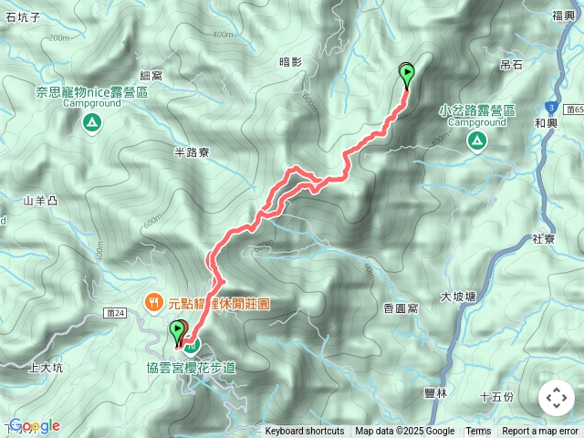 協雲宮至新田山.新石門山.和興山來回