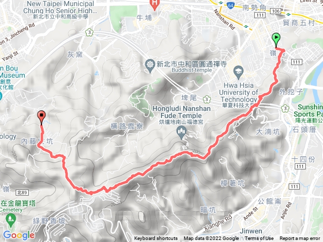 南勢角到華克山莊