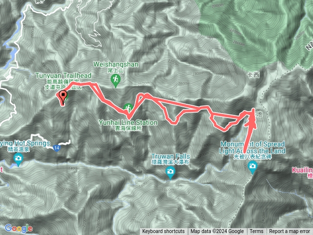 能高越嶺至天池（高繞雲天宮）