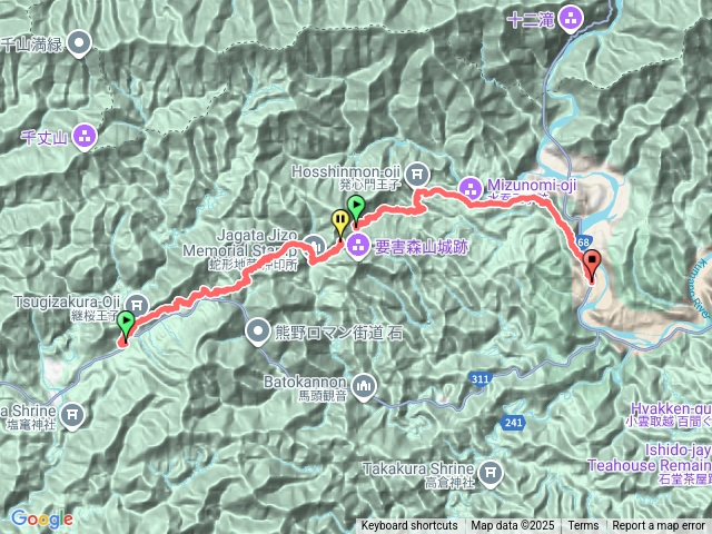 熊野古道中辺路繼櫻王子-熊野本宮大社