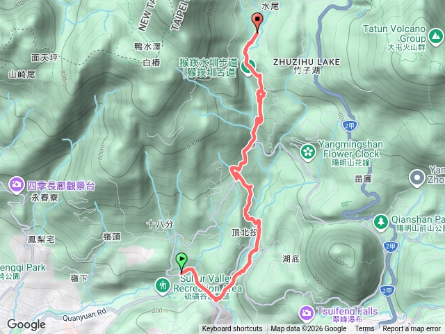 JJ 2026-08-21陽明山龍鳳谷+泉源紗帽步道+鼎筆橋古道+18拐圳+猴崁步道+竹子湖