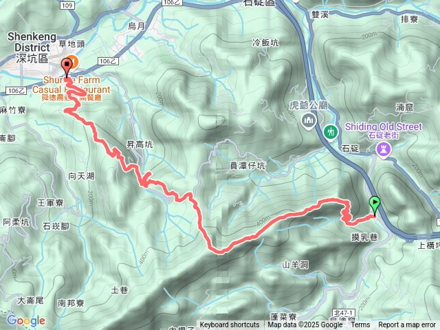 石碇牧童古道(摸乳巷古道)、西帽子岩、炙子頭山、炙子頭山步道、深坑昇高坑瀑布、竹麻寮山(麻竹寮山、向天湖山)、雲鄉社區預覽圖