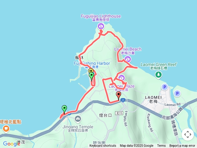 富基漁港+富貴角燈塔+老梅綠石槽+老梅迷宮+富貴角公園＋風藝術營區