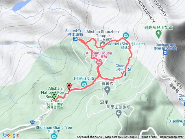 阿里山巨木群姊妹潭