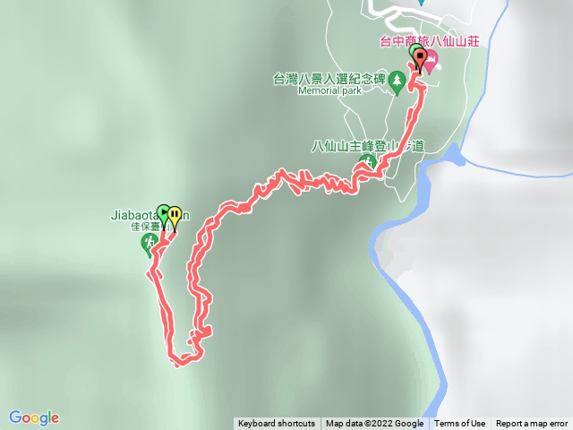 台中和平_佳保台山_八仙山森林遊樂區來回路線