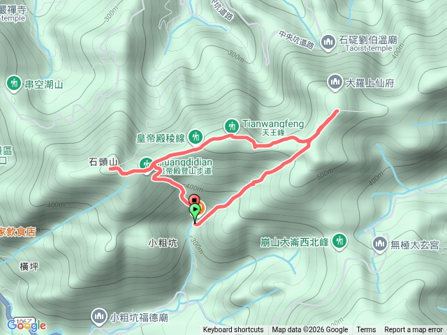 皇帝殿東西峰、天王峰O型縱走預覽圖