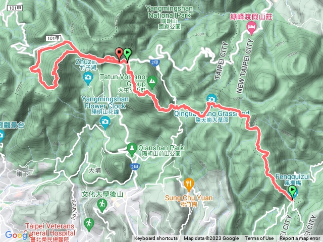 風櫃嘴到大屯主峰出二子坪
