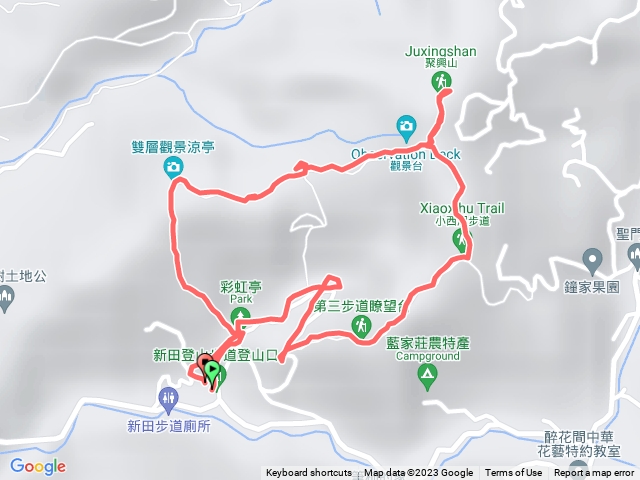 新田登山步道，聚興山