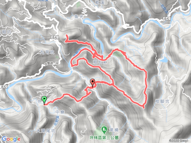 20200503 坪林開眼崙步道繞行開眼崙峰、虎寮潭山、大舌湖山、枋腳坑山經虎寮潭山路線下虎寮潭12號