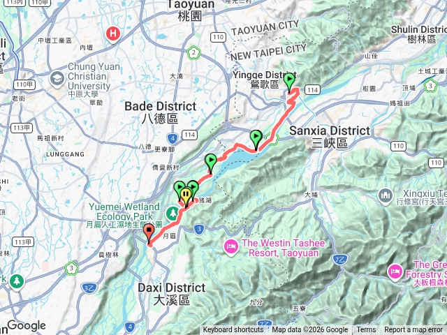 20260920鶯歌車站 大漢溪左岸自行車道 中庄韭菜花田 調整池 吊橋 山豬湖生態親水園區 月眉人工濕地