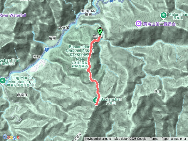 八仙山（谷關七雄老大）從第二停車場原路來回到山頂（停車場到登山口約10分鐘）預覽圖