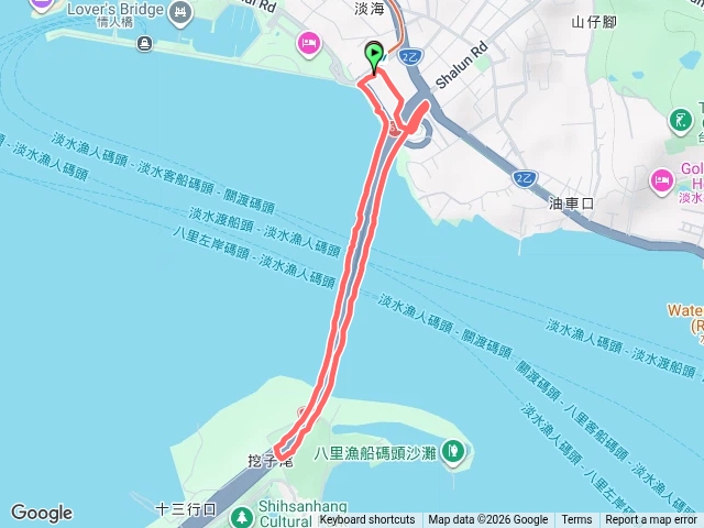 白海豚颱風後夜遊淡江大橋