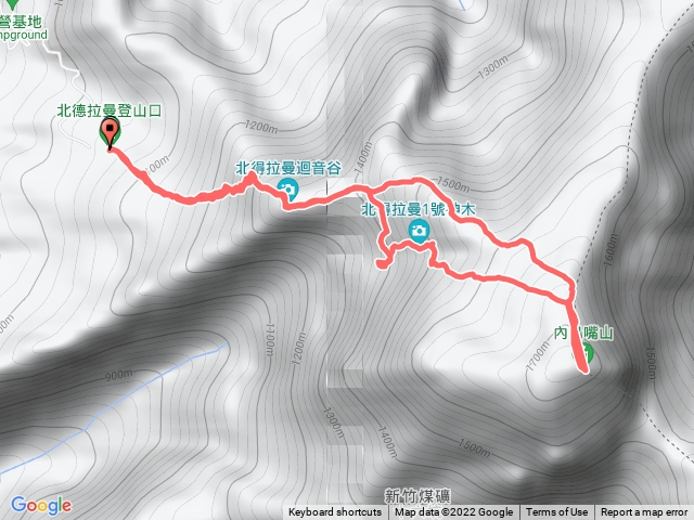 北得拉曼往內鳥嘴山O型