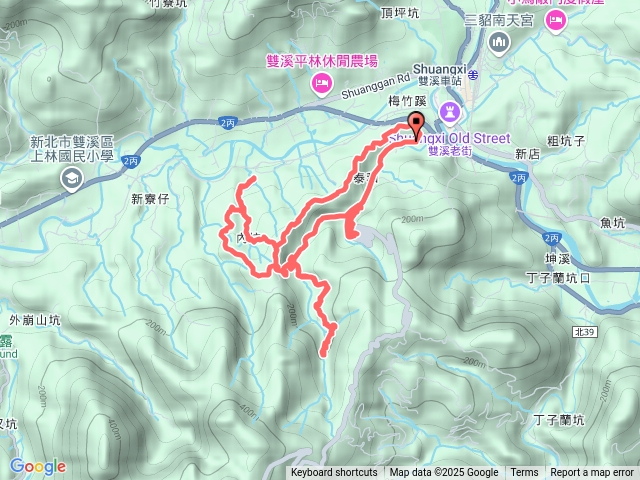 梅竹蹊山→麻竹坑山→內坑古道→苕谷坑古道→百二階古道預覽圖