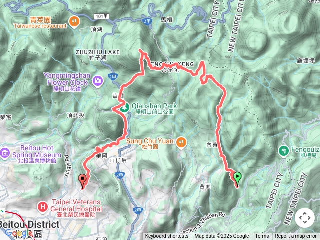 溪和宮 清風亭 內雙溪古道 擎天崗 冷水坑 苗圃 翠峰瀑布 天母古道 天母