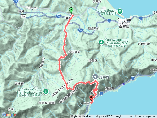 2026-03-15龍虎雙碑縱走(貢寮-大嶺古道-五酒桶山-龍崗山-灣坑頭山-大里)預覽圖