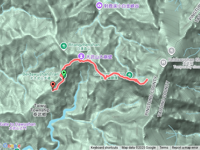 試走北大武山至5.5k