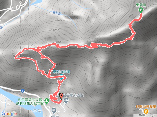 東卯山 (起終點：谷關大道院的上層停車場，去程有一小段德芙蘭步道)