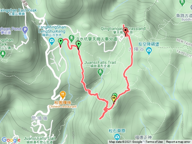 冷水坑、水牛窩、竹嵩山、擎天崗山
