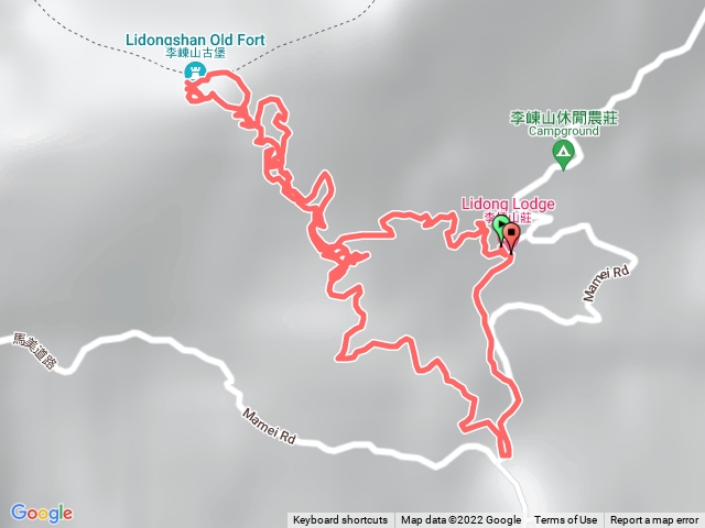李崠山(咒) 李棟山莊→李棟山古堡(李崠山)→馬美道路登山口→李棟山莊