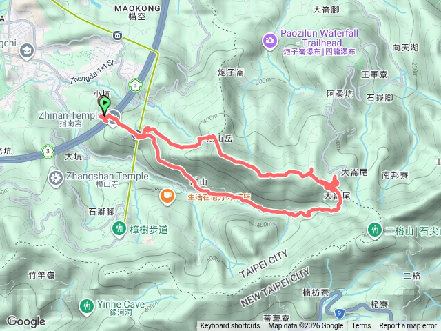 530公車指南宮站>猴山岳前峰>猴山岳>阿柔洋西北峰>阿柔洋主峰>產道公路O回20260901預覽圖