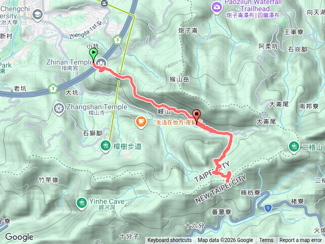 指南宮-岐山古道-草湳-貓空林道-土地公廟預覽圖