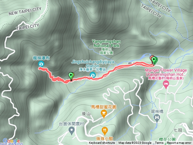 鹿角坑生態保護區、楓林瀑布-091823