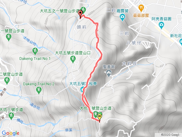 大坑5-1上至頭嵙山三角點