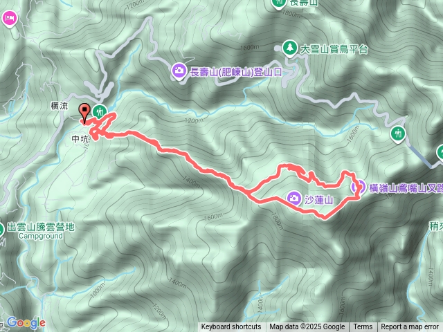 橫嶺山木馬古道橫嶺山沙連山環狀預覽圖