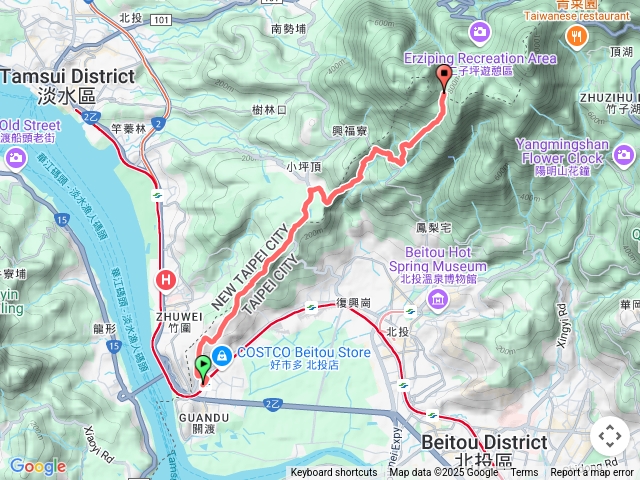 【任務一】ok-2025臺北大縱走臺北大縱走第一段：關渡至二子坪202502280655